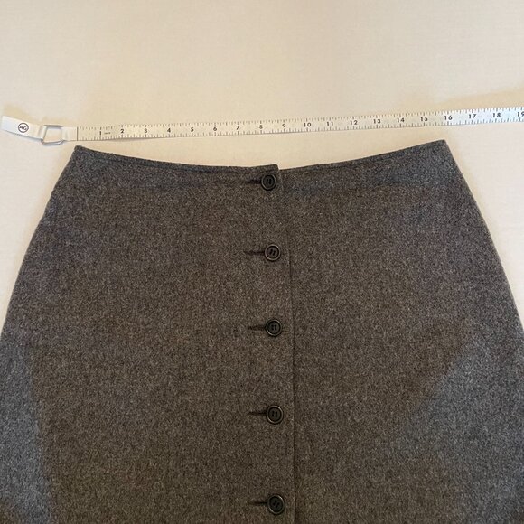 J. Crew Preppy Button Down Wool Blend Mini Skirt in Grey Size 12 - Picture 3 of 7